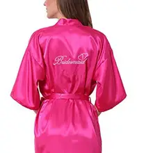 Атласные шелковые халаты размера плюс, Свадебный халат, платье невесты, платье подружки невесты, женская одежда, одежда для сна, платье подружки невесты, розовое золото