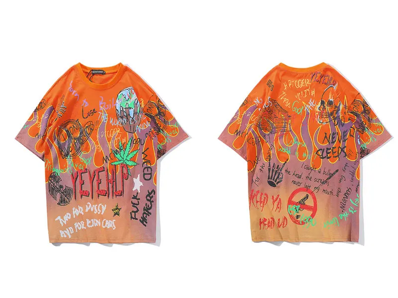 Graffiti Fire Flame Tshirts 1