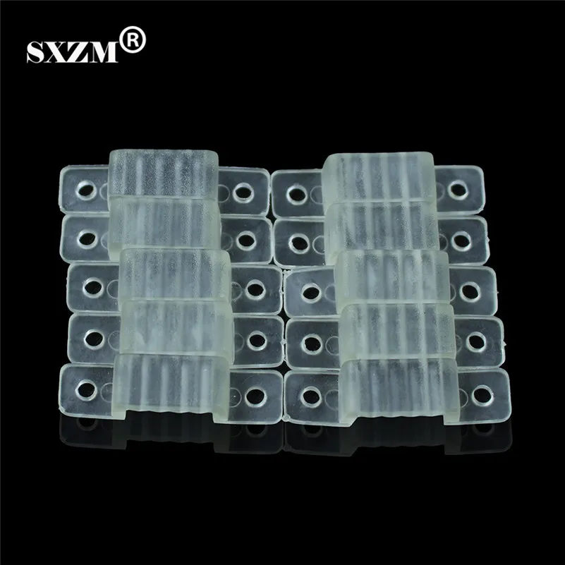 

50 Pcs/lot LED Fixing Silicon Mounting Clips For 220V 5050 2835 waterproof LED Strip Light Connector For 220V 10mm LED Tape YL