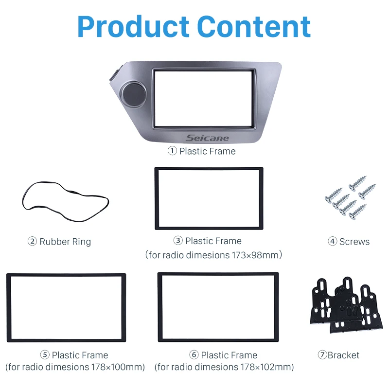 Seicane 2 Din 173*98/178*100/178*102 мм комплекты для переоборудования автомобиля DVD панель Авто Стерео рамка фасции Для KIA Rio OPTIMA
