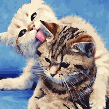 Безрамная картина по номерам краска по номеру для домашнего декора ПБН для гостиной 4050 kitty love