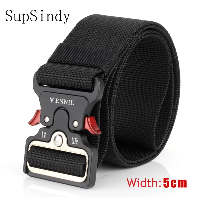 

SupSindy Army Combat Canvas Belts Quick Release Tactical Belt military nylon Training men belt Waistband Outdoor Hunting strap