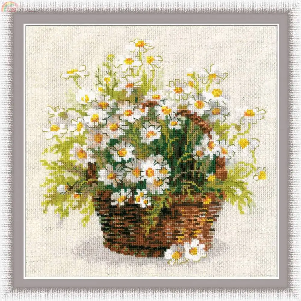 CS-1514 Cross Stitch Kit Riolis 1478 Daisy Camomile Chamomile Flower Flowers.jpg