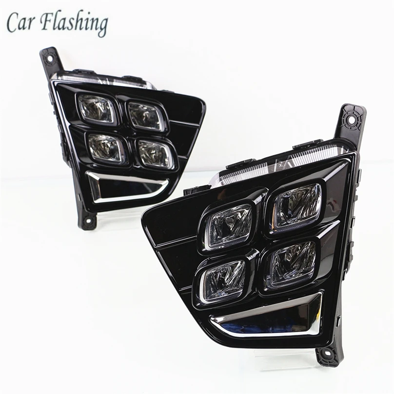 

Car Flashing For Hyundai Creta IX25 2014 2015 2016 LED car DRL Daytime Running Light Daylight Signal lamp car-Styling lights