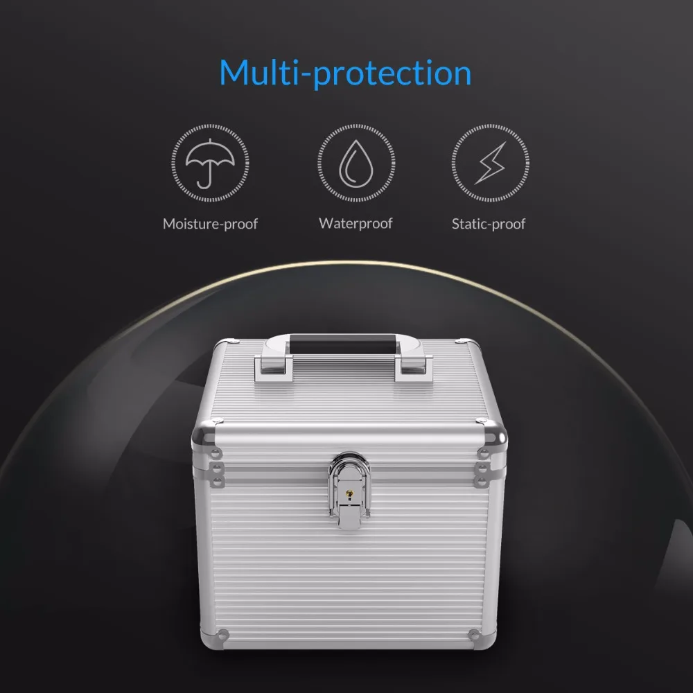  Orico BSC35 caja protectora de disco duro de aluminio 5/10 35 pulgadas caja de protección con bloqu