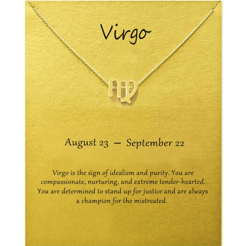 

Fashion Simple style Twelve constellations Virgo Pendant Necklace Women FOMALHAUT Jewelry XX-216