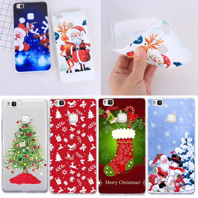 

Christmas For Huawei Honor 9 Lite Case Soft Silicon Cover For Huawei P20 Mate 10 P9 Lite Mini 2017 P Smart Coque Fundas Capa