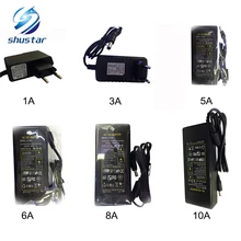 12V LED Strip Power Supply Adapter EU/US/UK/AU Plug For AC 110-220V to DC 12V 1A/2A/3A/5A/6A/8A/10A Transformer for LED Strip