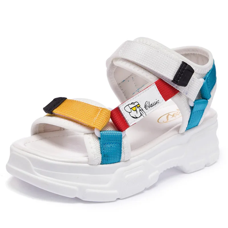 

New casual women's sandals summer hot mesh thick platform women's shoes fashion comfortable breathable soft wild single shoes