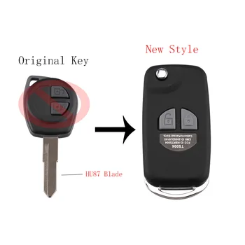 

New Style Folding Remote Key Case Shell For Suzuki Igins Alto SX4 Vauxhall Agila 2005-2010 + Button Pad