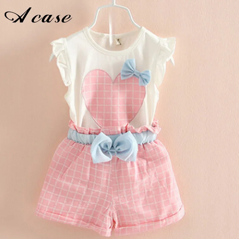 Buy Summer Baby Girl Clothing Sets 2017 Suit Shorts