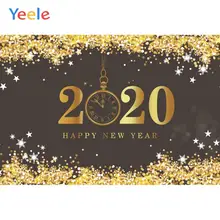 Yeele счастливый год золотые часы светильник звезда снег фотографии фоны персонализированные фотографические фоны для фотостудии