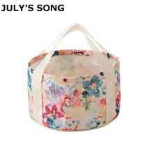 JULY'S SONG Портативная Складная Сумка-бочонок, дорожная сумка для мужчин и женщин, для умывальника, для ног, сумка для ванной