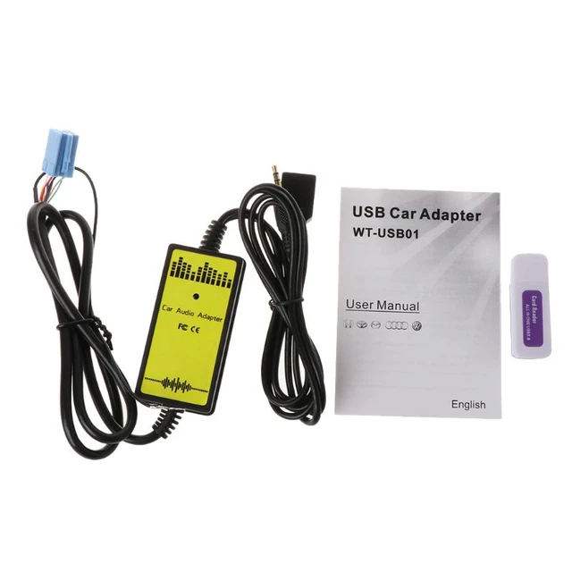 Adaptateur Audio de voiture pour MP3, changeur de CD, câble de données USB,  Mini 8P - AliExpress