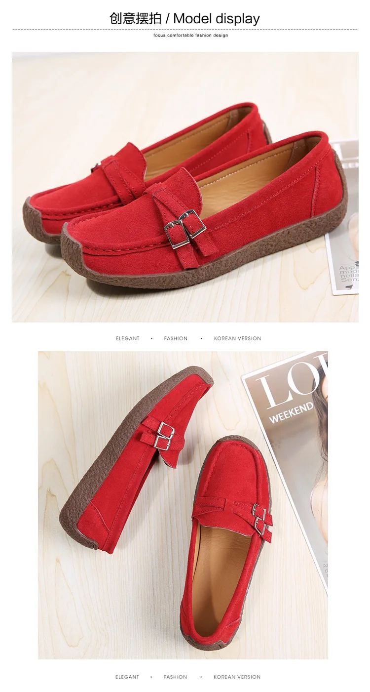  Cross-border7032 Spring European and American New Snail Shoes Outside Leather Leisure Sports Shoes