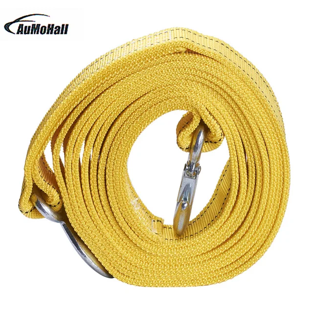 Car Tensioning Belts Heavy Duty Tow Strap with Hooks Car Tow Cable