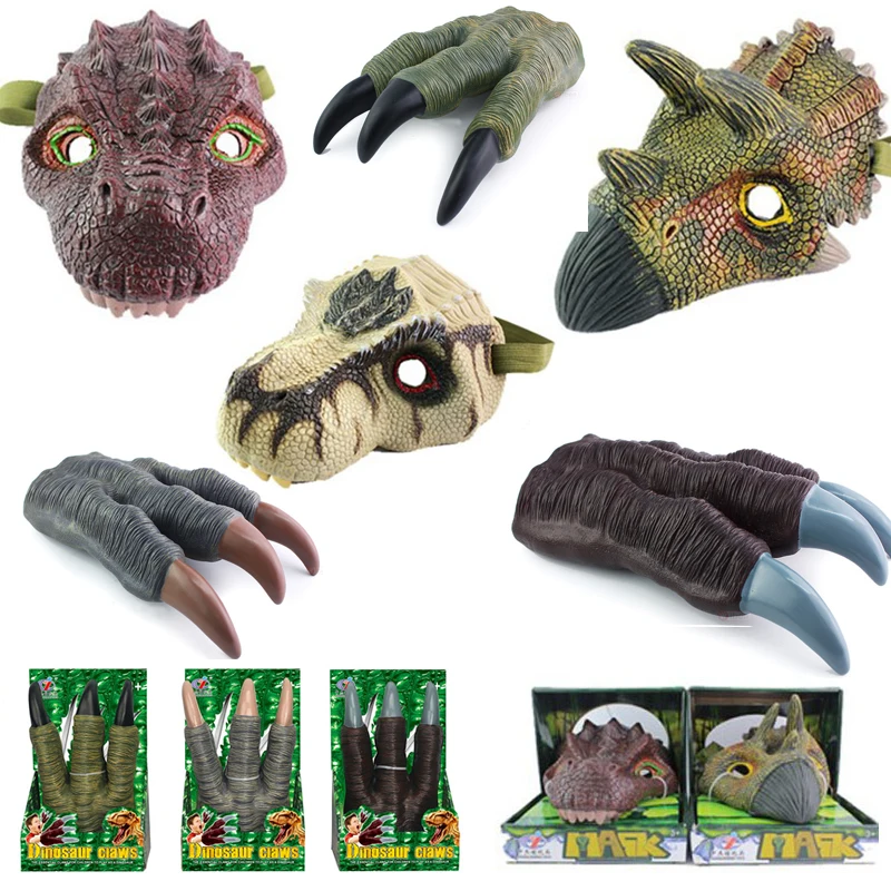 Перчатки с динозаврами реквизит для игр ClawsToys маска животными детей|Игровые