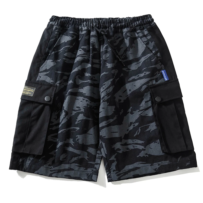 Японский стиль уличная Мужская камуфляжная шорты карманные карго шорты Модная Мужская брендовая одежда до колен шорты для мужчин