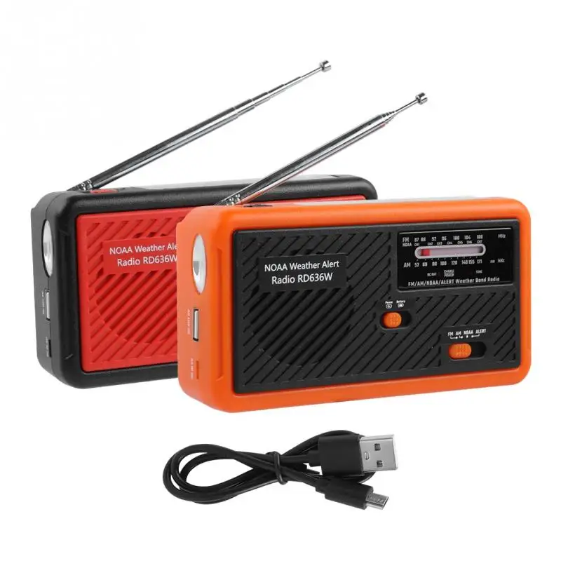 

Multifunctional Hand radio Solar Crank Dynamo Powered AM/FM/NOAA Weather Radio Use Emergency LED Flashlight and Power Bank new