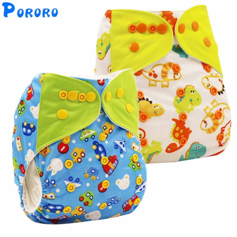 Washable Baby Cloth Diapers Nappy Cover Wrap Baby Boys Girls Print
