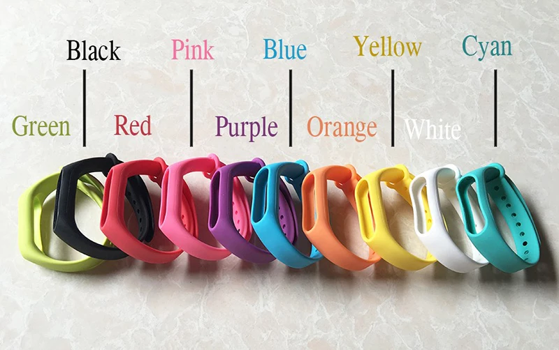 RACAHOO Silicone Replace Strap for Xiaomi Mi Band 2 Colorful Smart Silicone Wristbands For Mi Band 2 Smart Bracelet Accessories91
