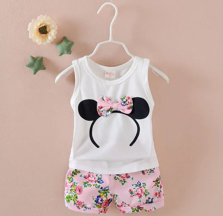 Summer Children Boys Girls Baby Fashion Infant Clothing Set Kids Cotton Cartoon Shorts Suit Twinset baby tracksuit kids clothes