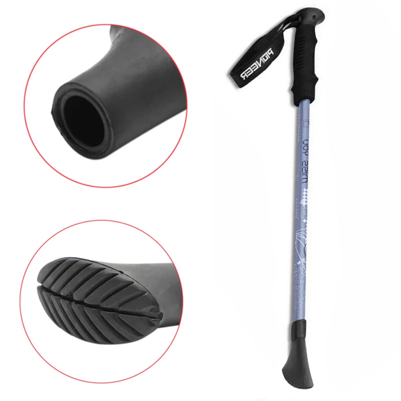 Buy Camping Tools Trekking Sticks Black Rubber Cane Foot Shoes Stick Tip