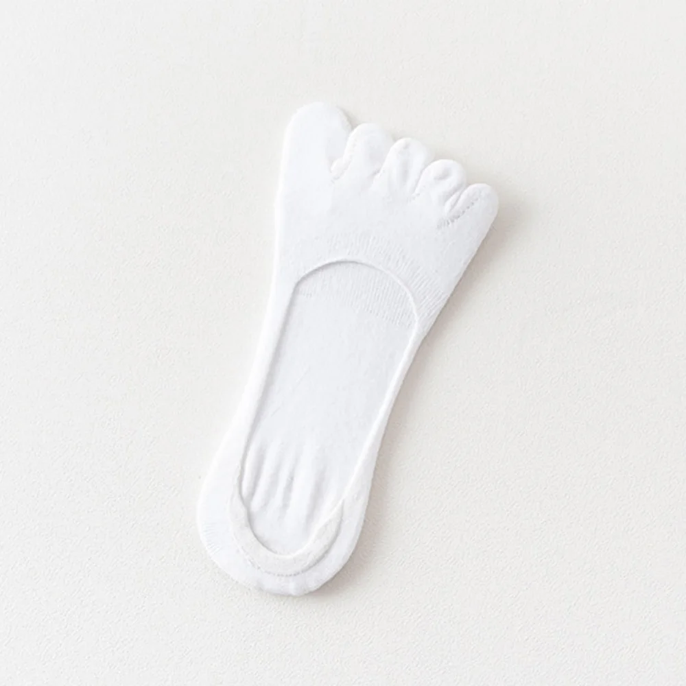 Новые невидимые носки с пятью пальцами носки-лодочки Женские однотонные бесшовные короткие носки с низким вырезом без шоу летние популярные alpargatas