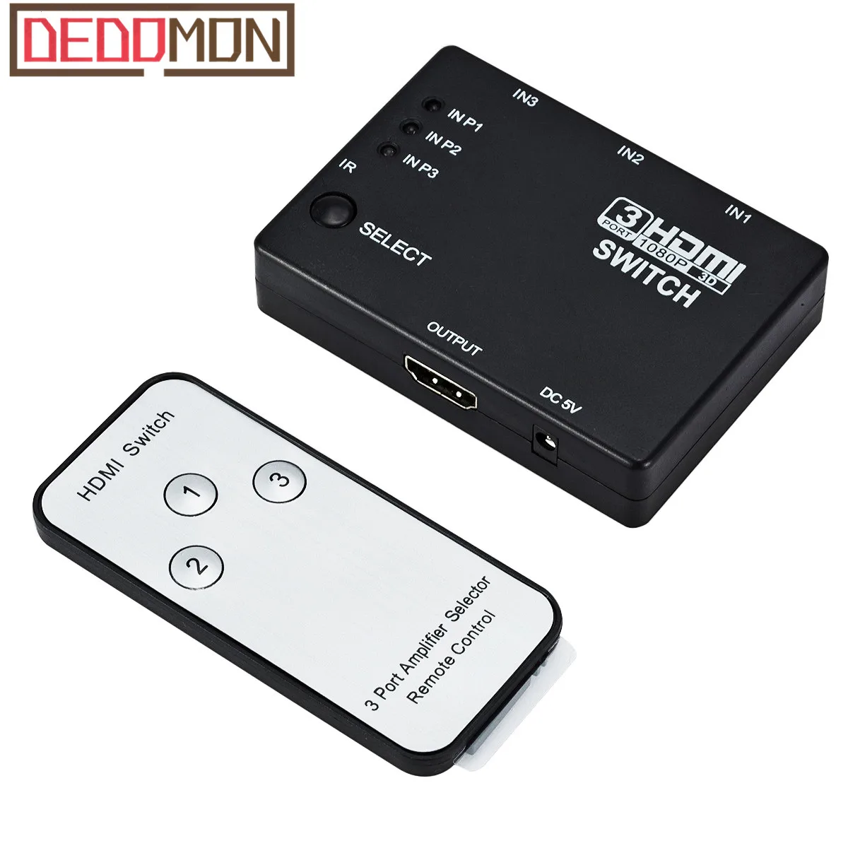 

3x1 HDMI Splitter 3 Ports 1080P Video HDMI Switch Switcher HDMI Splitter with Remote Splitter Box HDMI Adapter for HDTV DVD PS3