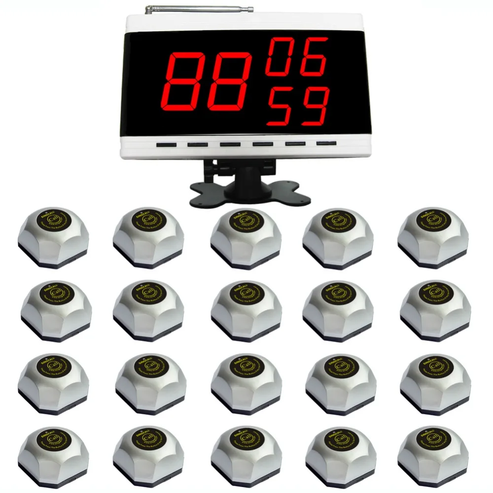 

SINGCALL Wireless pager, restaurant table call system,20 in pager and a luxury host .