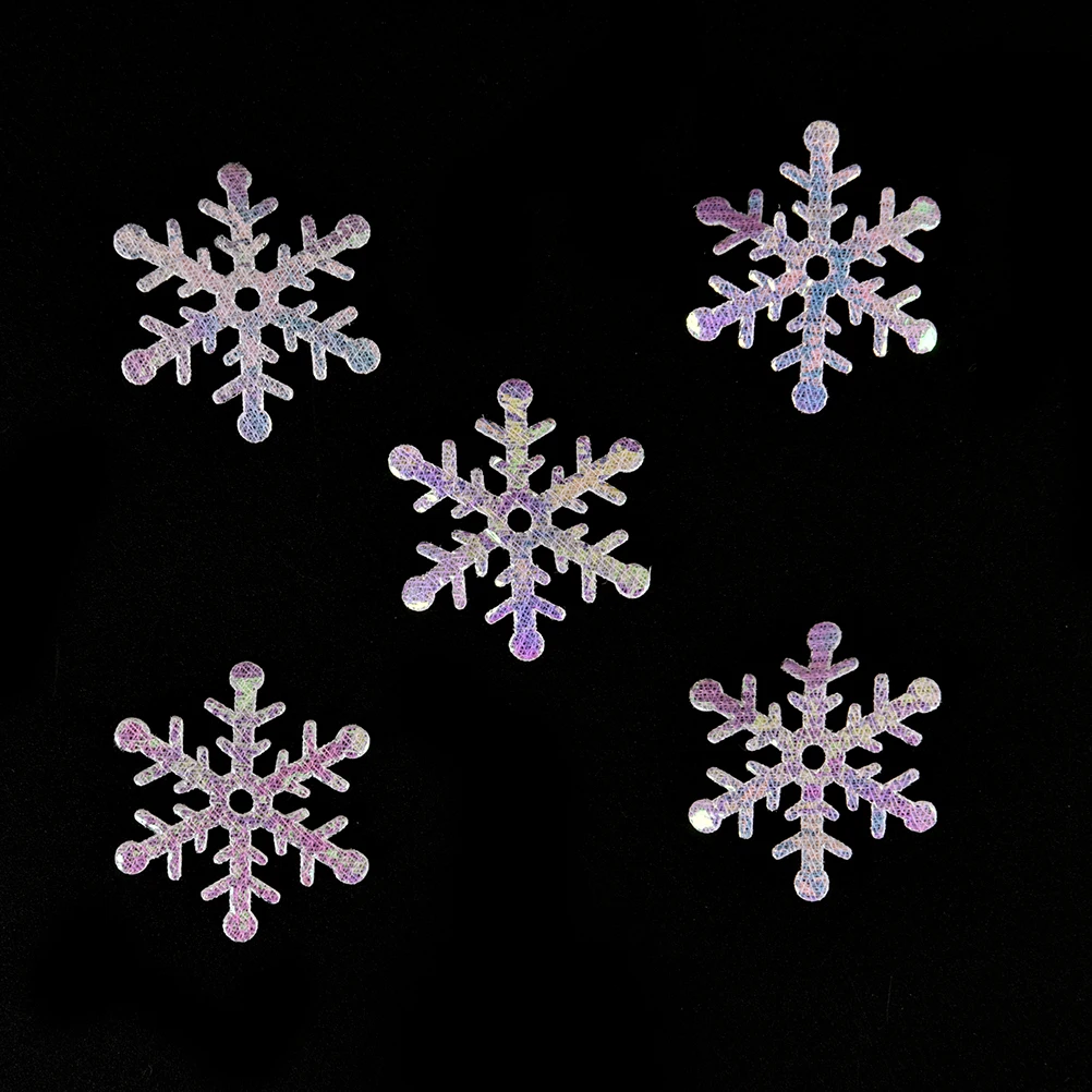 

300PCS/Pack White Snowflakes fluffy Snowflake Confetti winter wedding Table Party Christmas Decoration 1.5cm/2cm/3cm