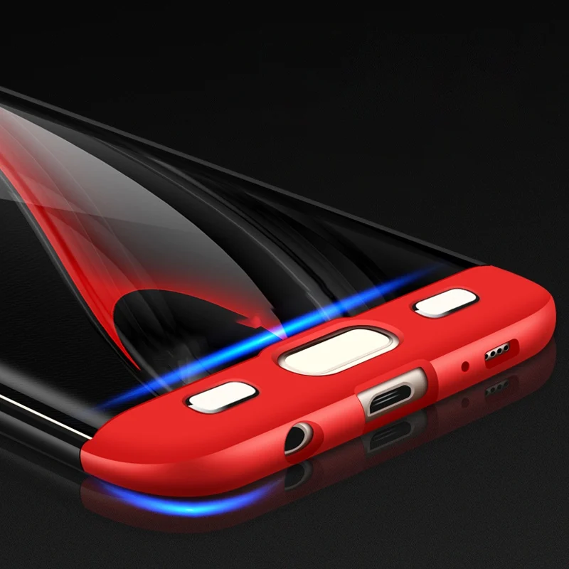 3 in 1 Plastic 360 Full Protection Phone Cover for samsung 07
