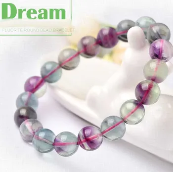 

Multicolored Fluorite Bracelet 8-10mm Anomalous Thousand-Layered Fluorite Single-Ring Hand String Gift of Female Crystal