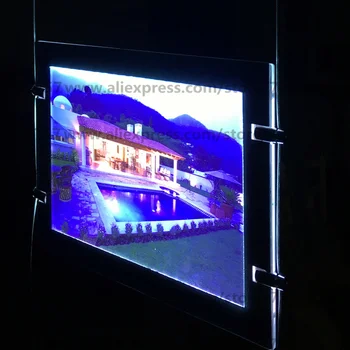 

24PCS A4 Single Sided Magnetic Acrylic Frame LED Signs Light Panel Box LED Window Display Light Pocket For Real Estate Agent