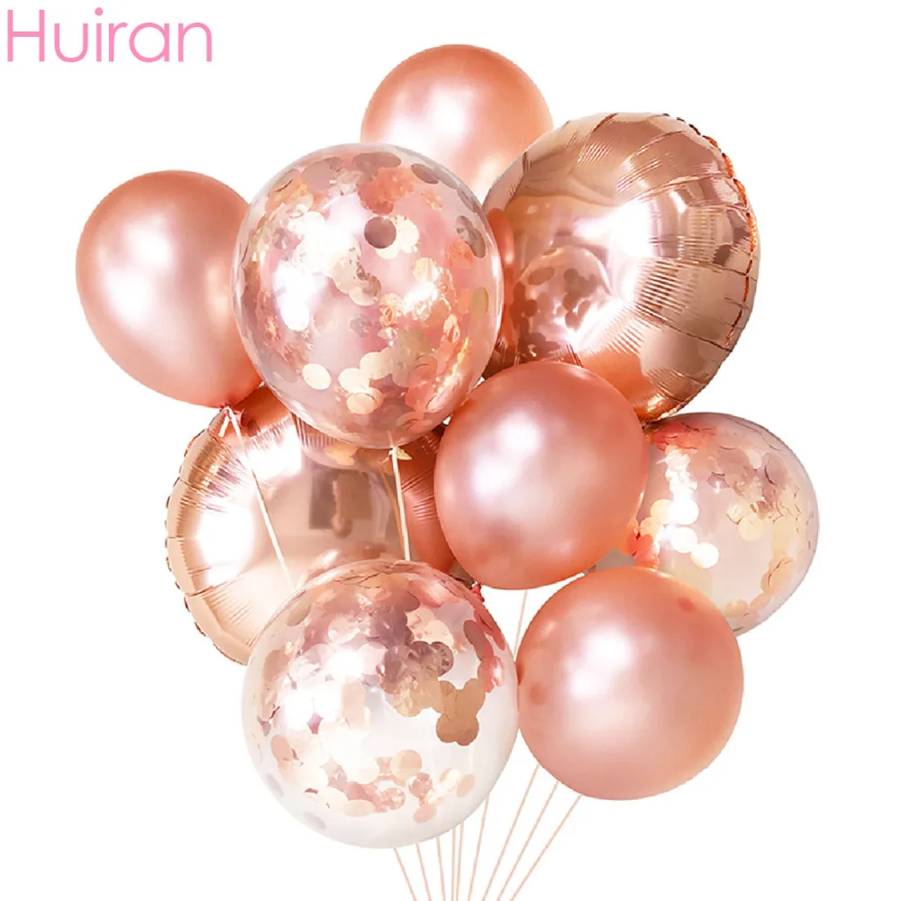 

Huiran Number Ballon Rose Gold Balloon Happy Birthday Party Decor Kid Adult Baloon Birthday Wedding Party Supplies Baloes