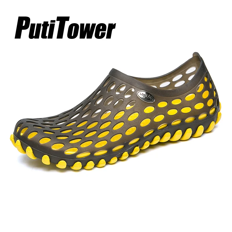

Women Men Flat Slippers Light Beach Shoes Summer Woman Soft Garden Clogs Hot Sell Jelly Shoe croc Zapatos Mujer Sapatos Homens