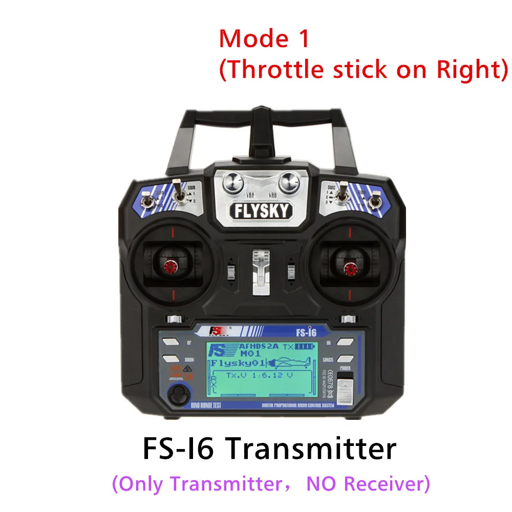 Flysky FS-i6 FS I6 2,4G 6ch RC передатчик контроллер FS-iA6 или FS-iA6B приемник для RC вертолет самолет Квадрокоптер планер Дрон - Цвет: Only I6 Right