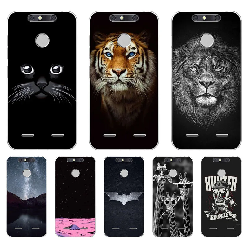 Zte blade v8 lite Case Silicon tigon beast Painting Soft TPU Back Cover for protect Phone cases shell |