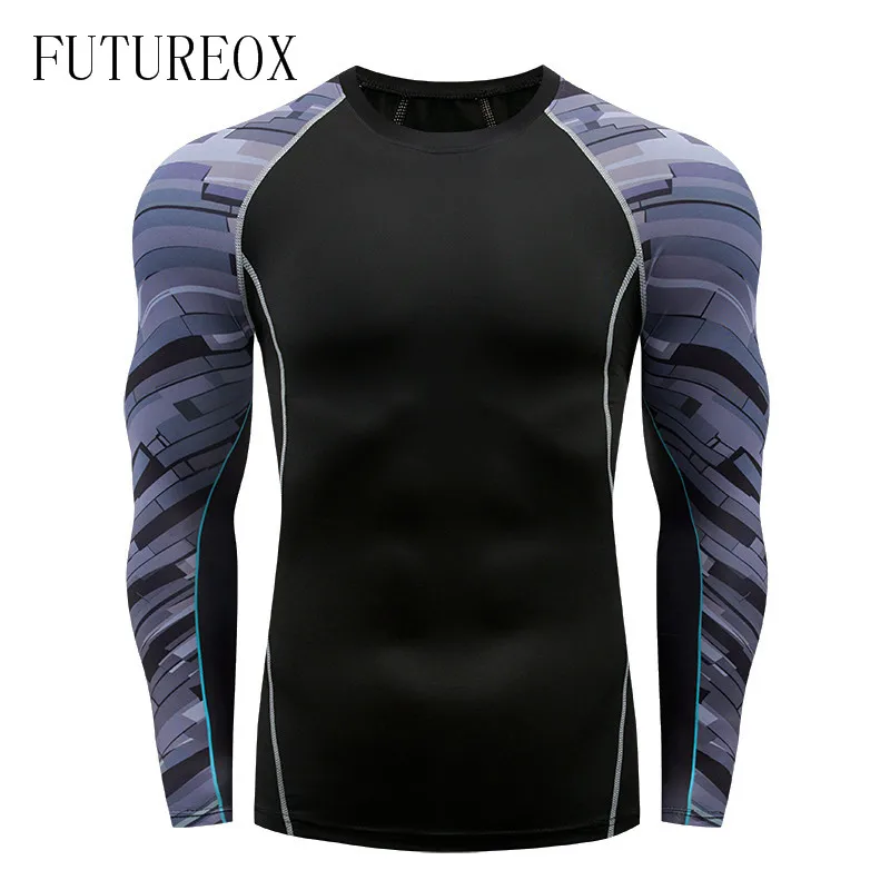 

2018 Men's New Cool Compression Shirt Sweatshirt Jiu-Jitsu Basic MMA Windbreaker Fitness Sweatshirt Quick-drying T-shirt