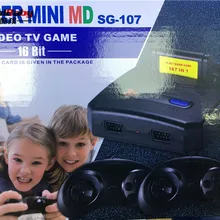 Может использовать игровую карту супер мини 16 бит MD16 SG-107 AV out Семейные игры ТВ Видео игровая консоль бесплатно 16 бит 167 sega игры