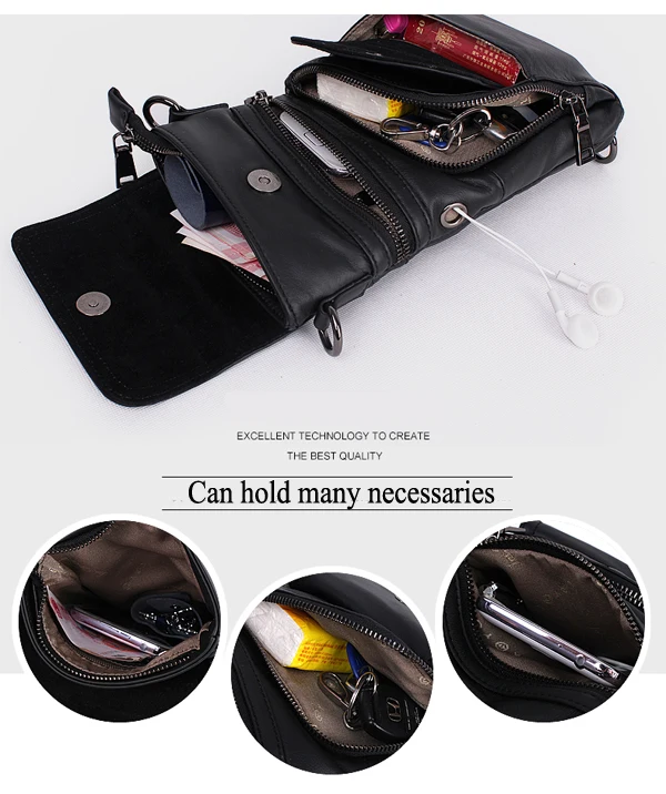Bullcaptain® Men Genuine Leather Multifunction Crossbody Bag Shoulder Bag Chest Pack Waist Bag