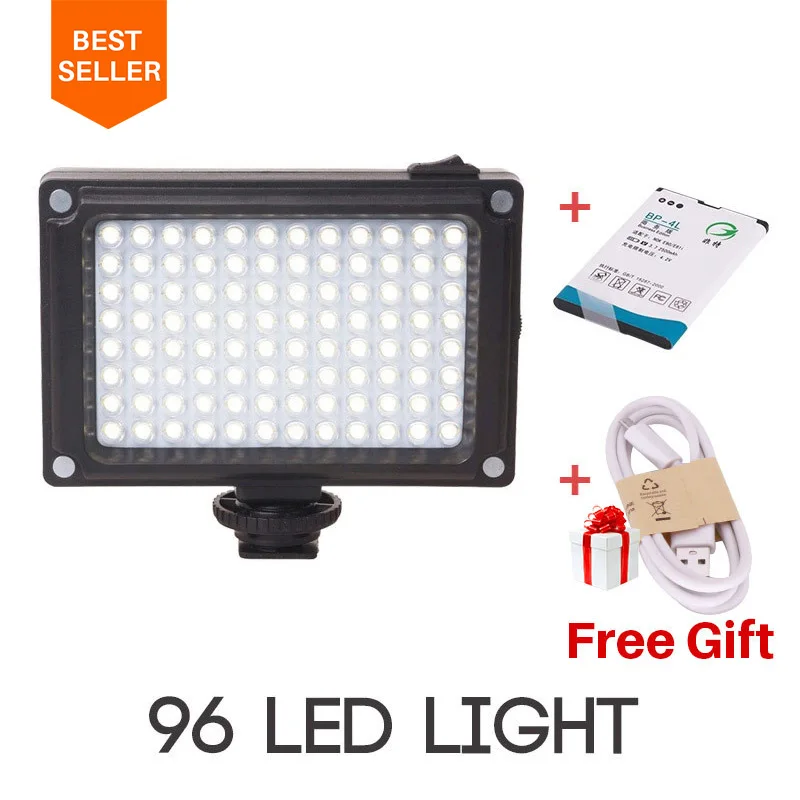 

Ulanzi 96 LED Video Light AriLight Mini Video Light with BP-4L Battery Photo Lighting for Smartphone Canon Nikon Sony Youtube