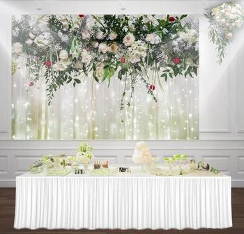 

HUAYI Wedding Floral Bridal Shower Rose Flowers Wall Decoration Portrait Photo Booth photography backdrop background lw-1123