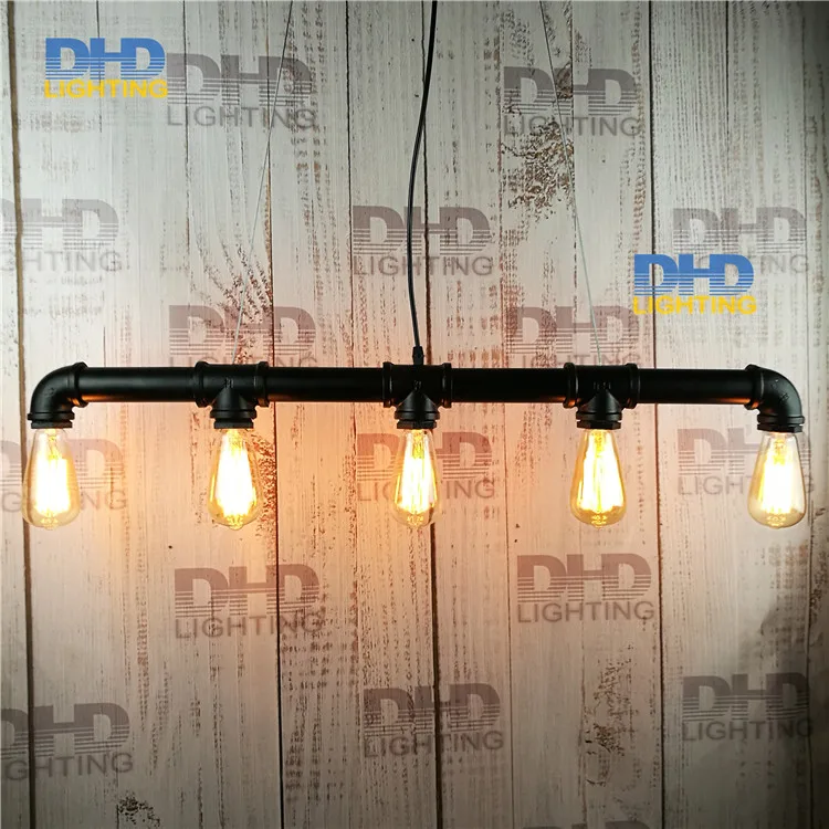 Loft Vintage Edison Pendant Lights Personalized Bar Lighting Industrial Vintage Water Pipe Pendant Lamp E27 Black/Antique Lamps Loft Vintage Edison Pendant Lights Personalized Bar Lighting Industrial Vintage Water Pipe Pendant Lamp E27 Black/Antique Lamps