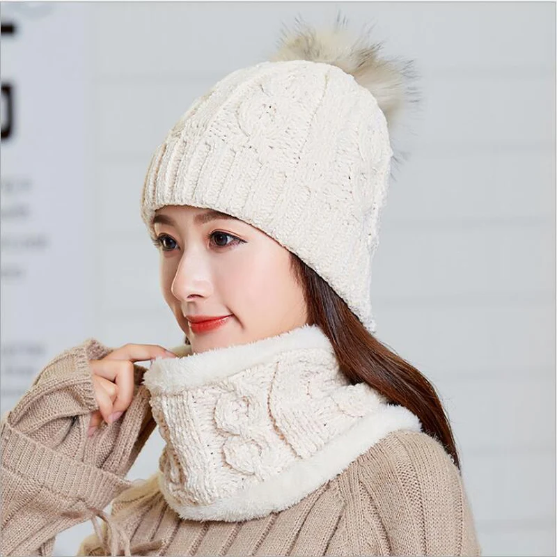 Skullies Beanies Зимние шапки для женщин маска шапка шерстяная вязаная Лыжная Шапка