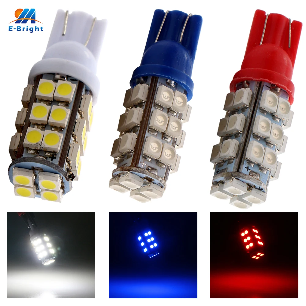 YM E-яркий 100X T10 1210 28 SMD 168 194 W5W Клин светильник сигнальных ламп белого и синего цвета красный светодиодный автомобильный светильник s авто лампы, работающего на постоянном токе 12 В в 168Lm