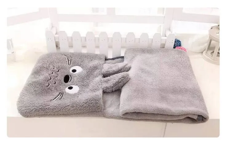 Мультяшное плюшевое креативное одеяло с Тоторо покрывало на диван для кровати складная подушка для путешествий теплое одеяло 80x100 см