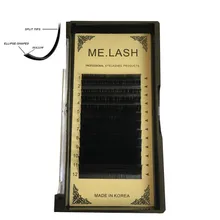 ME. LASH 20 лотков/лот эллиптической формы, плоский ресницы Накладные норковые профессиональные мягкие привитые ресницы для наращивания из Кореи