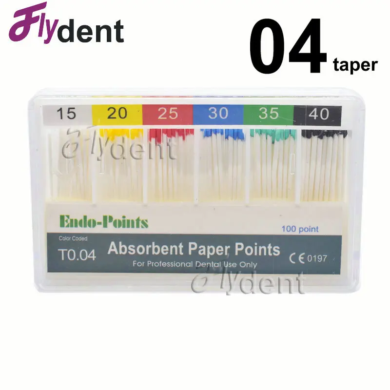 

Dental 0.04 taperAbsorbent Paper Points 15-40# dental Materials Strong Absorption Pure Cotton Fiber Dentist Products