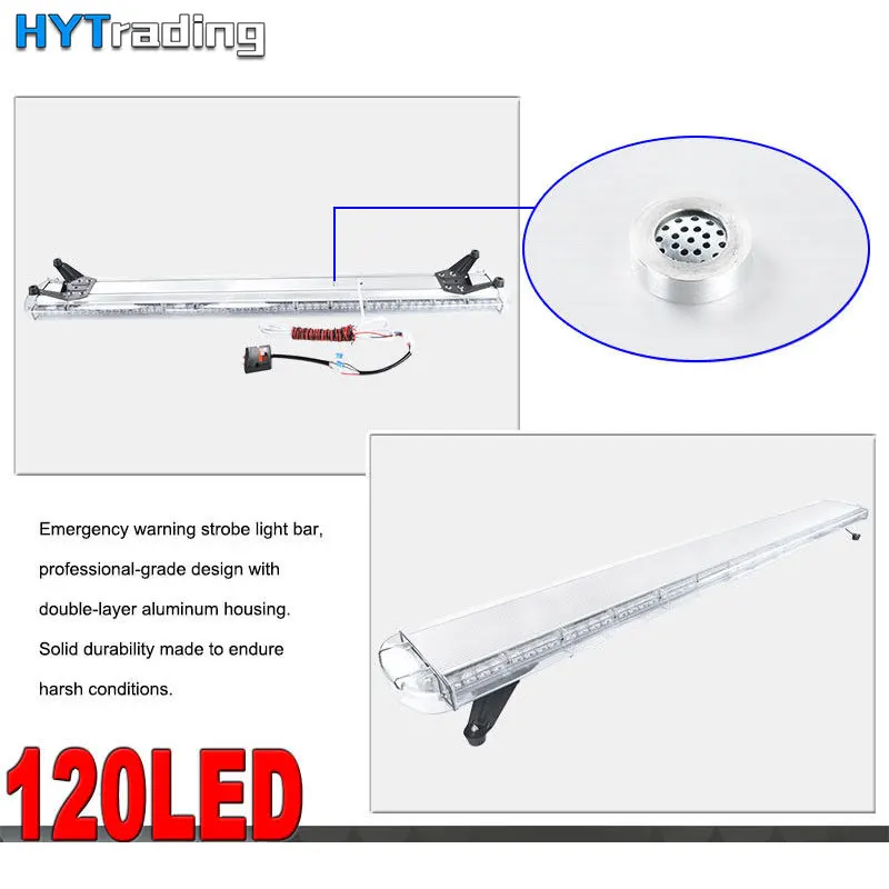Желтый Янтарный 62 &quot157 см 120 Вт 120LED автомобильный Грузовик маяки аварийный
